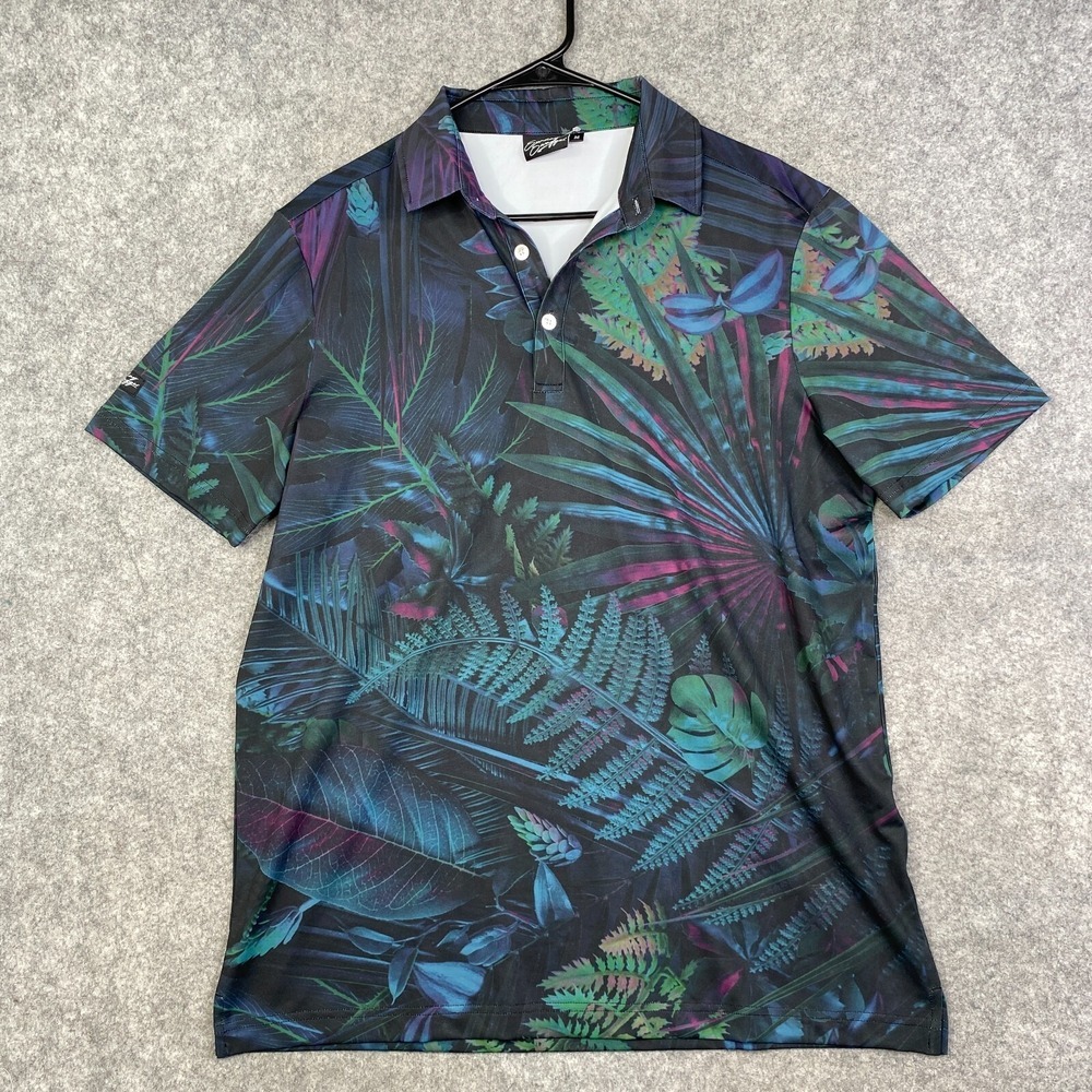 Sunday Swagger Shirt Mens Medium Polo Performance Floral AOP Golfer